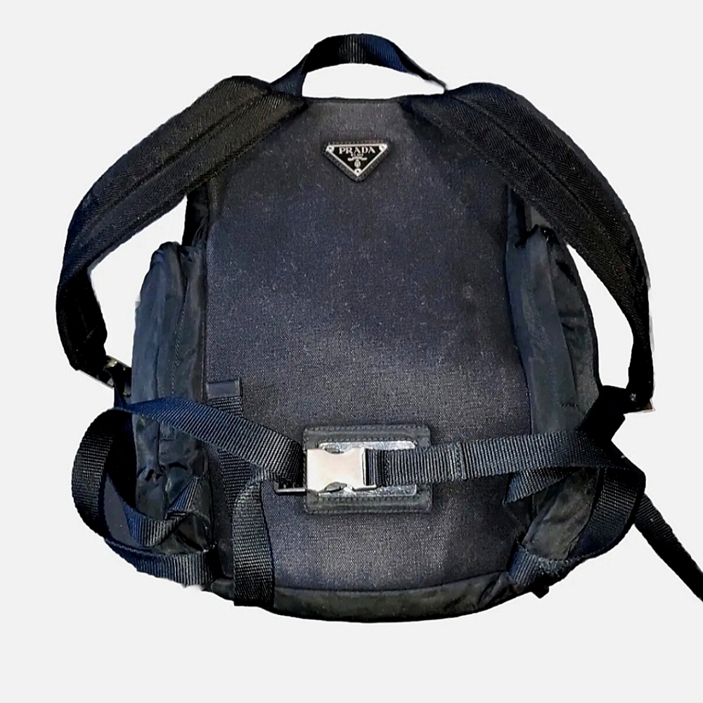 Vintage Prada Multi-Pocket Tessuto Nylon Backpack RARE